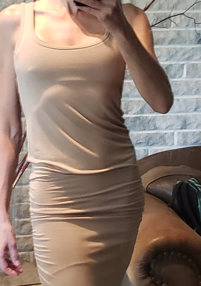 VICTORIA'S SECRET tanktop side ruched maxidress XS - Picture 10 of 12